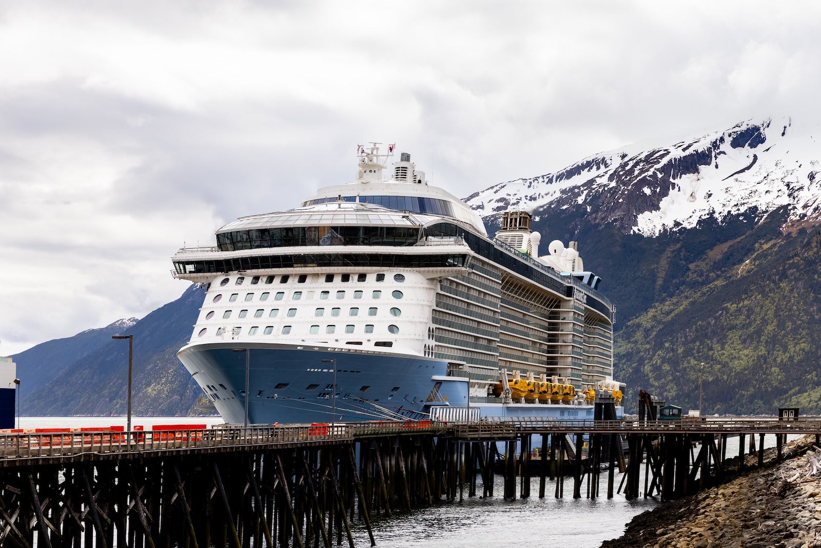 Royal Caribbean's Anthem of the Seas ship in Sitka, AK.