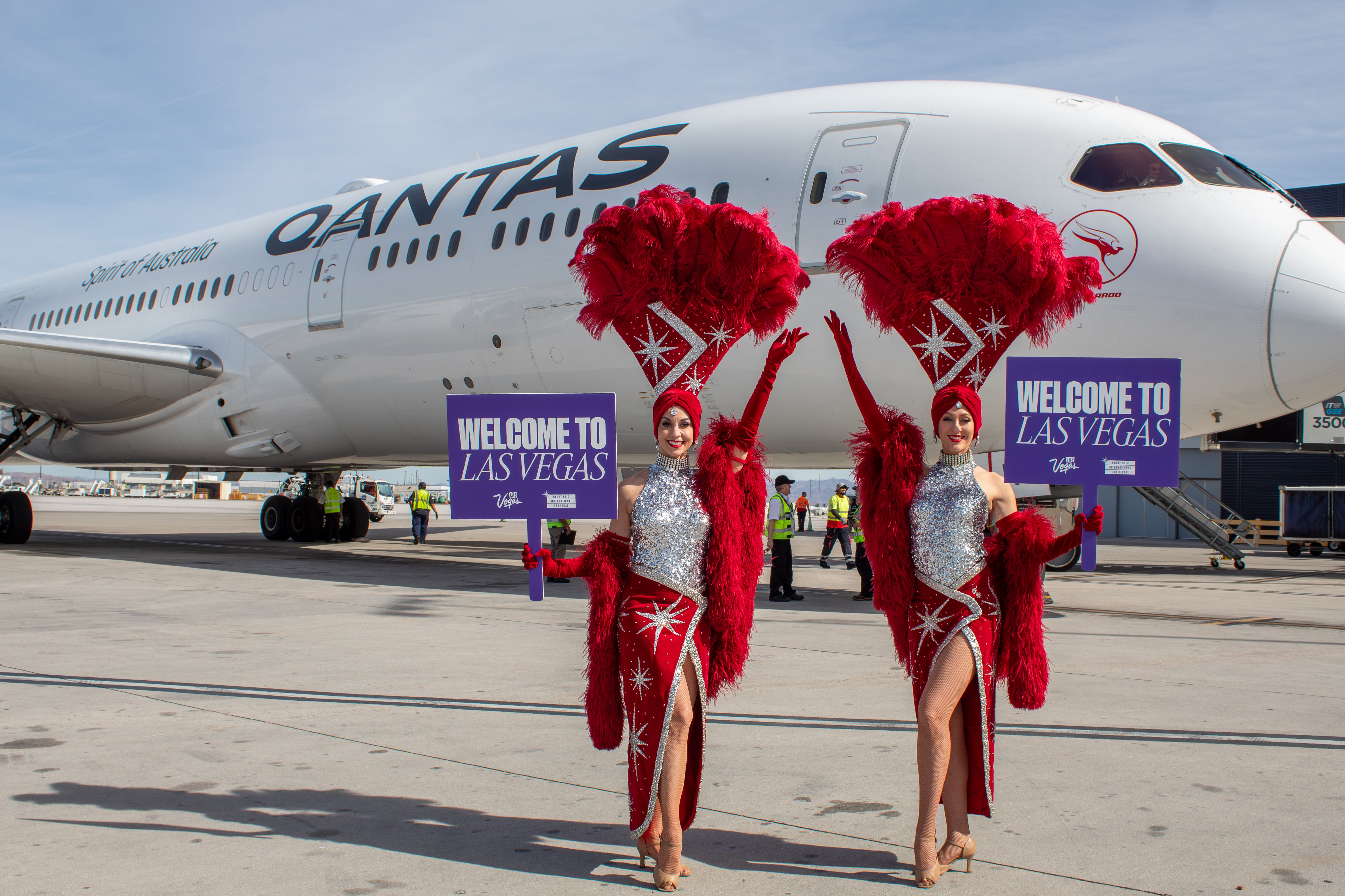 Qantas NRL Charter Arrives in Vegas